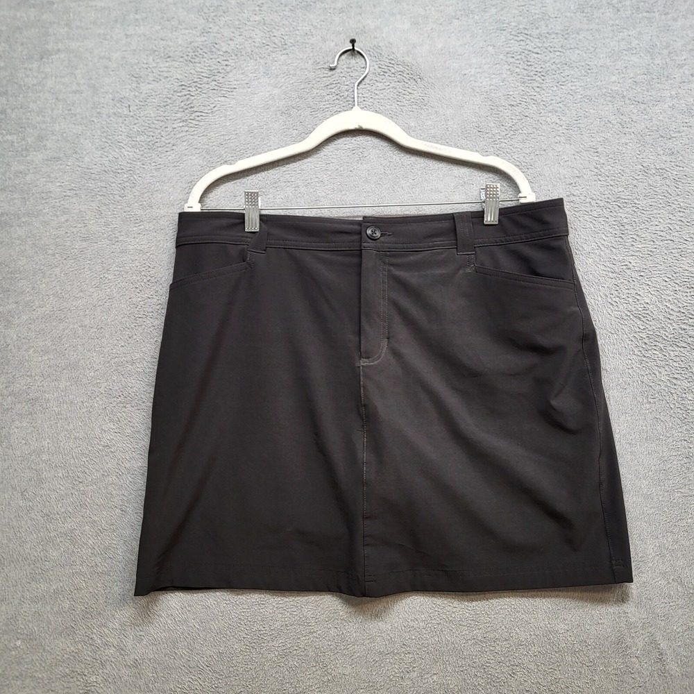 Eddie Bauer Women Skirt 14 Black Adventurer 2 Active‎ Pocket Stretch Performance